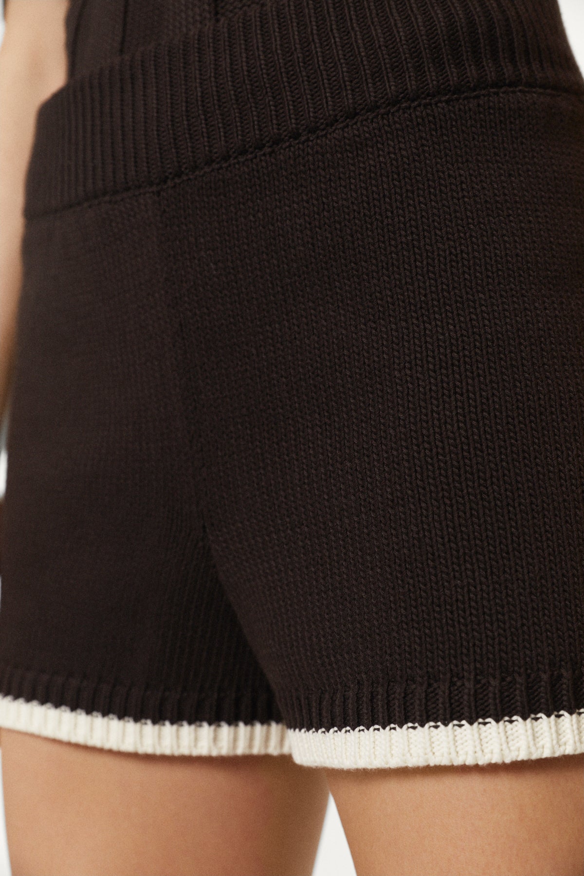 The Organic Cotton Tricot Shorts cafe noir