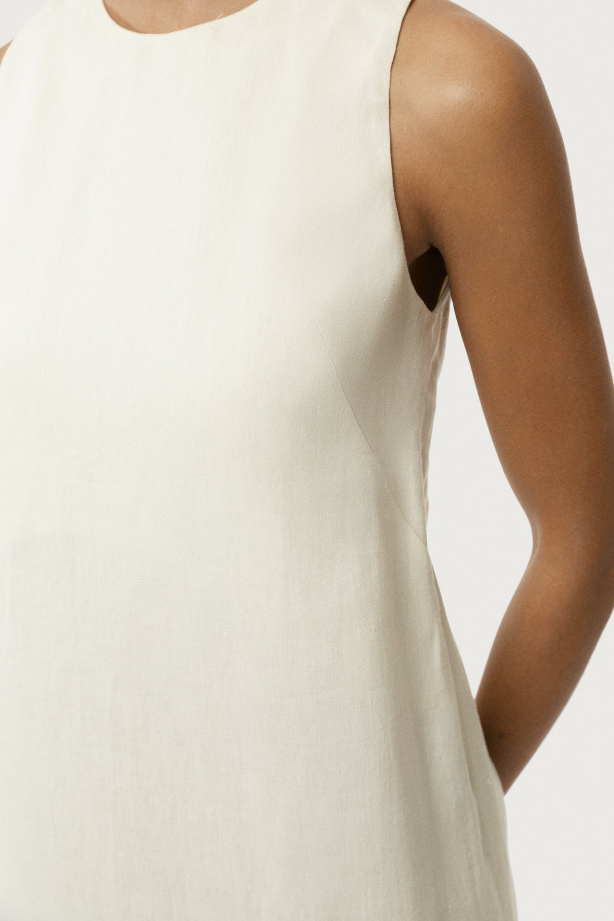 Abito Lungo in Twill di Lino