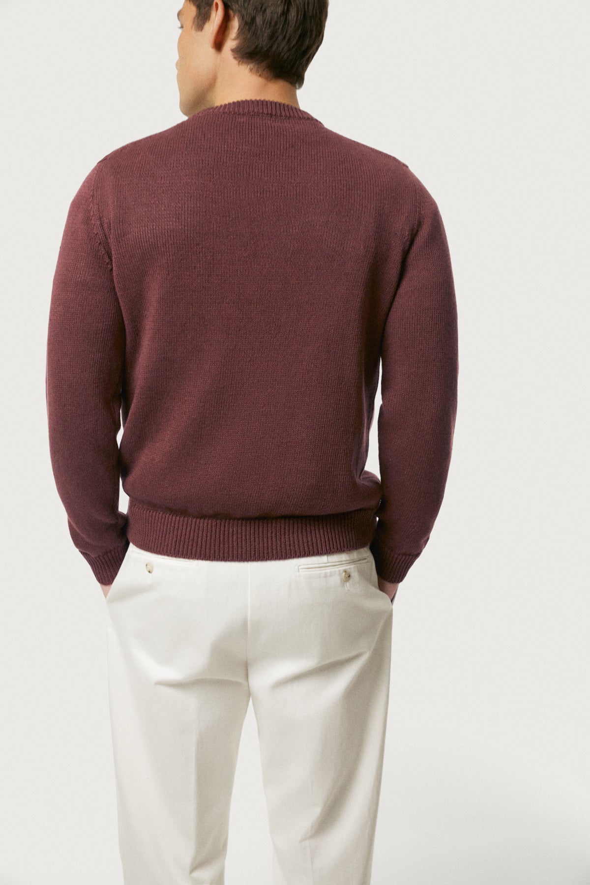 The Linen Cotton Crewneck Mahogany