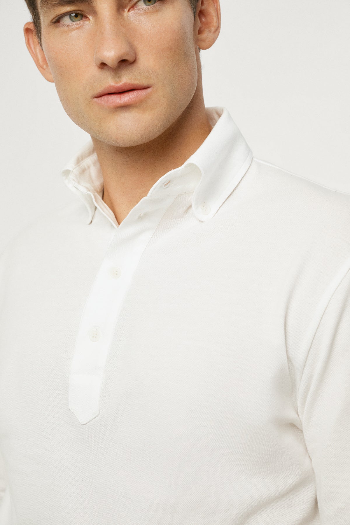 The Organic Ice Cotton Piqué Polo white