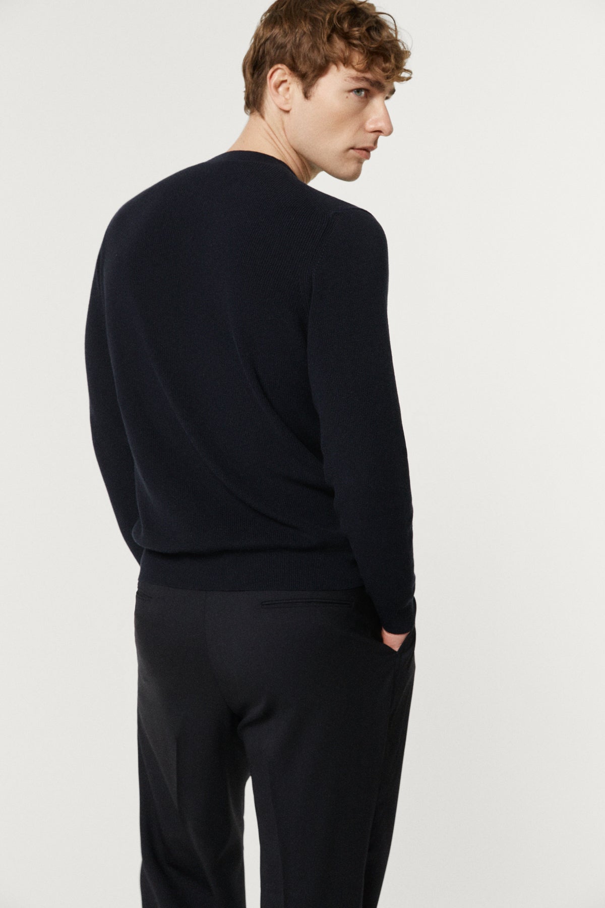 The Organic Cotton Ribbed Sweater blue