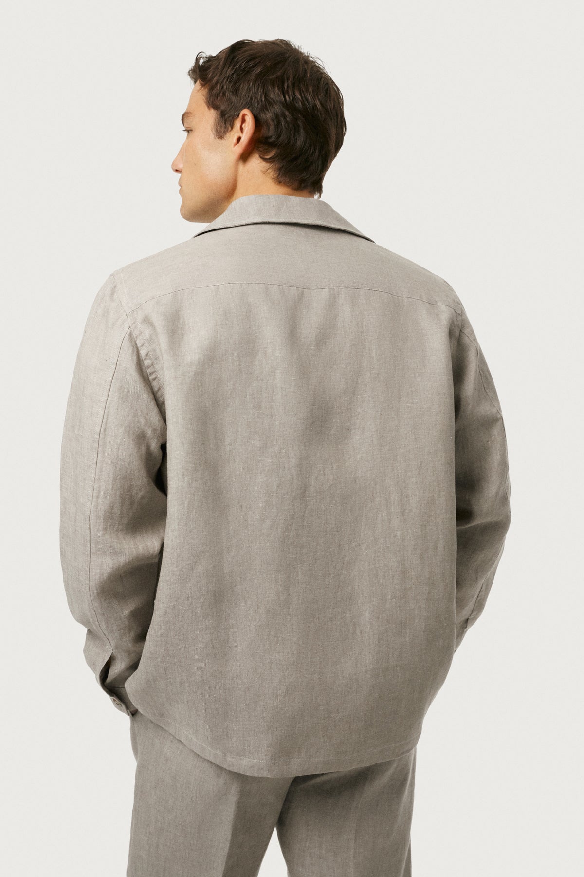 The Linen Twill Bowling Overshirt