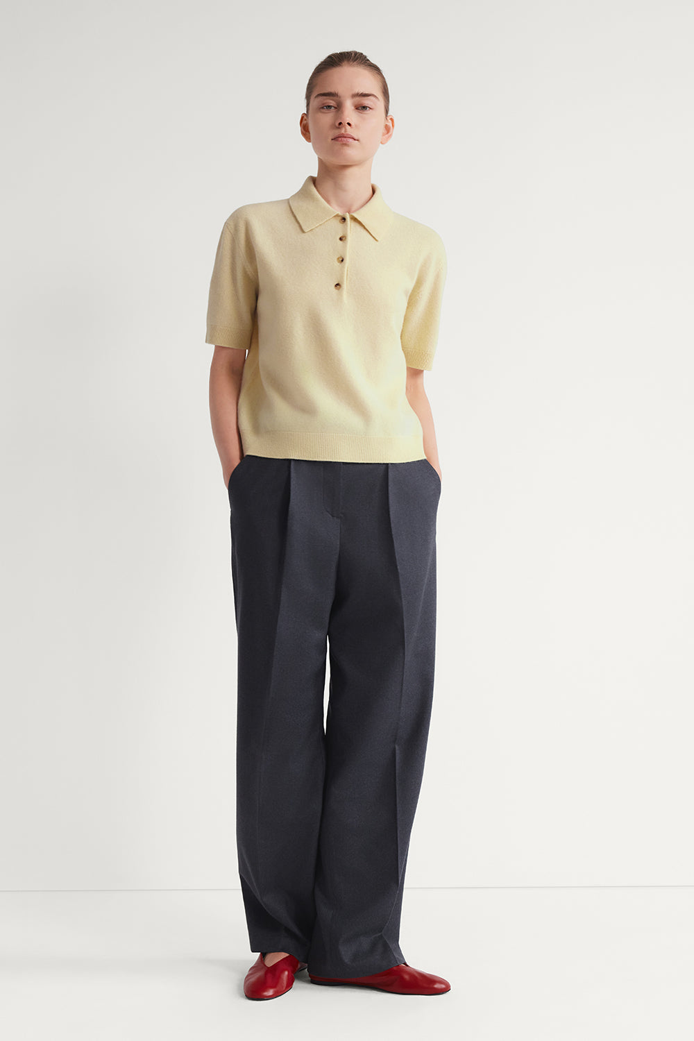The Lightweight Woolen Polo ginger