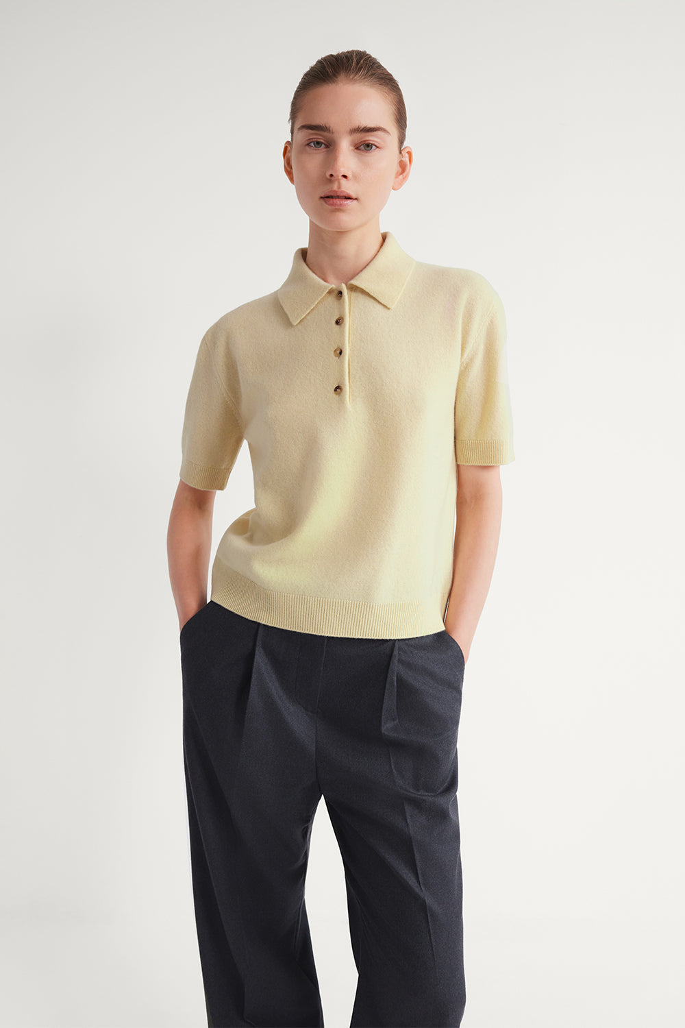 The Lightweight Woolen Polo ginger