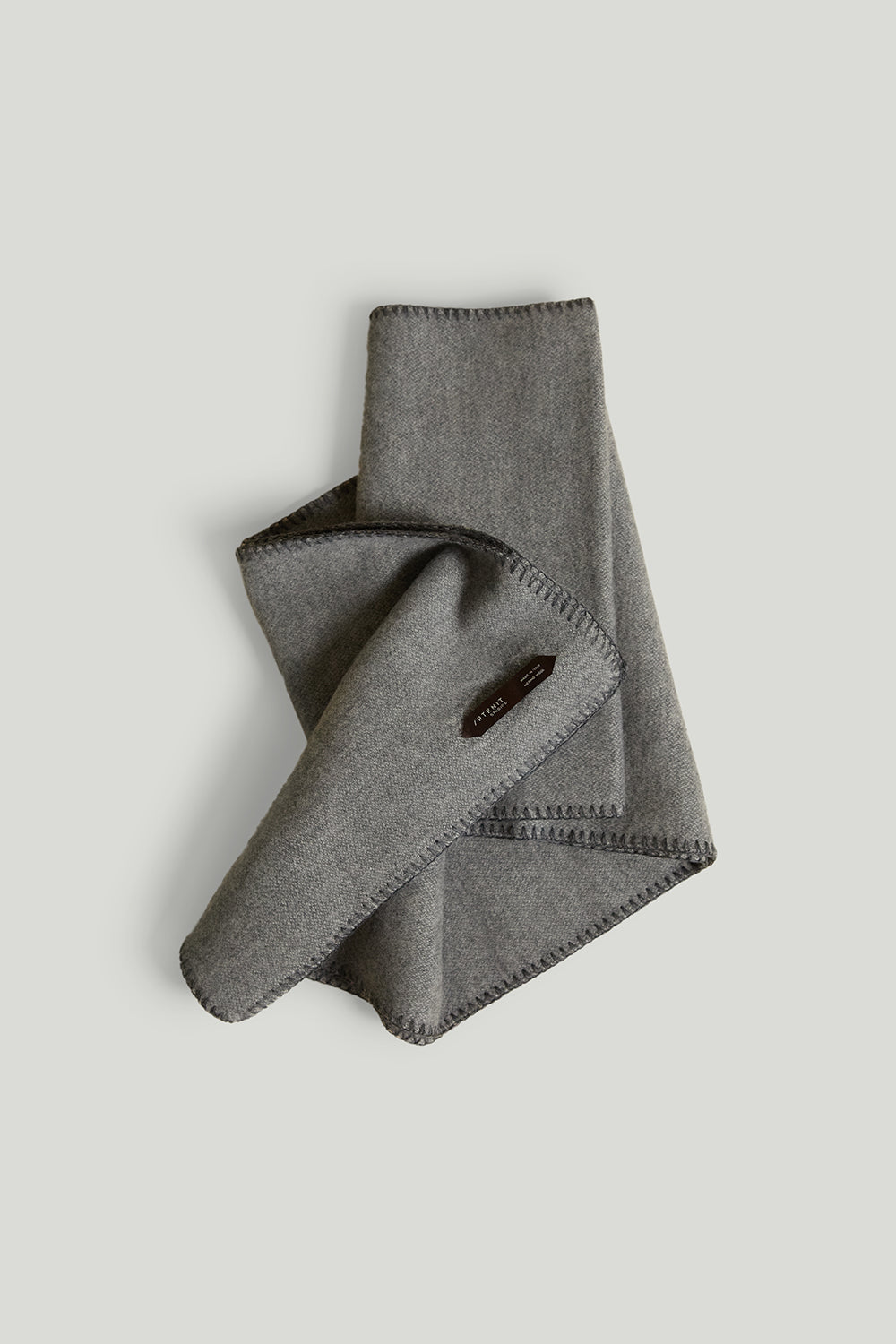 The Woolen Long Scarf Light Grey Melange