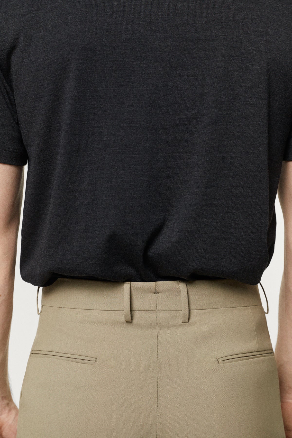 The Cool Wool Tailored Trousers with Pinces kaki