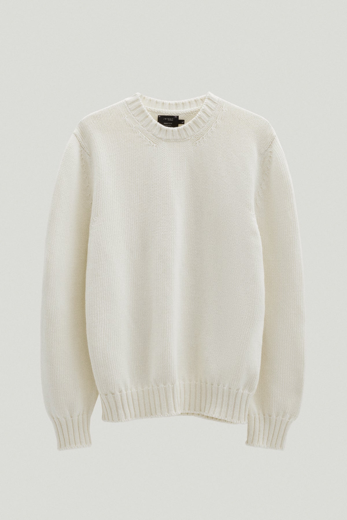 the organic cotton tricot sweater crewneck milk white