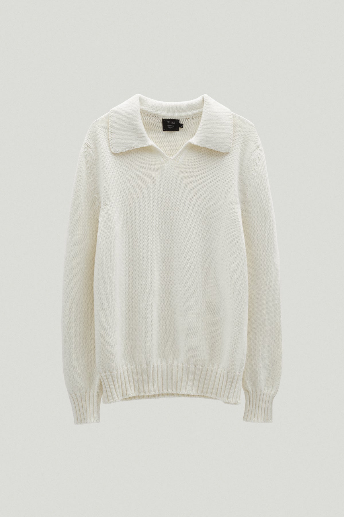 the organic cotton tricot polo milk white