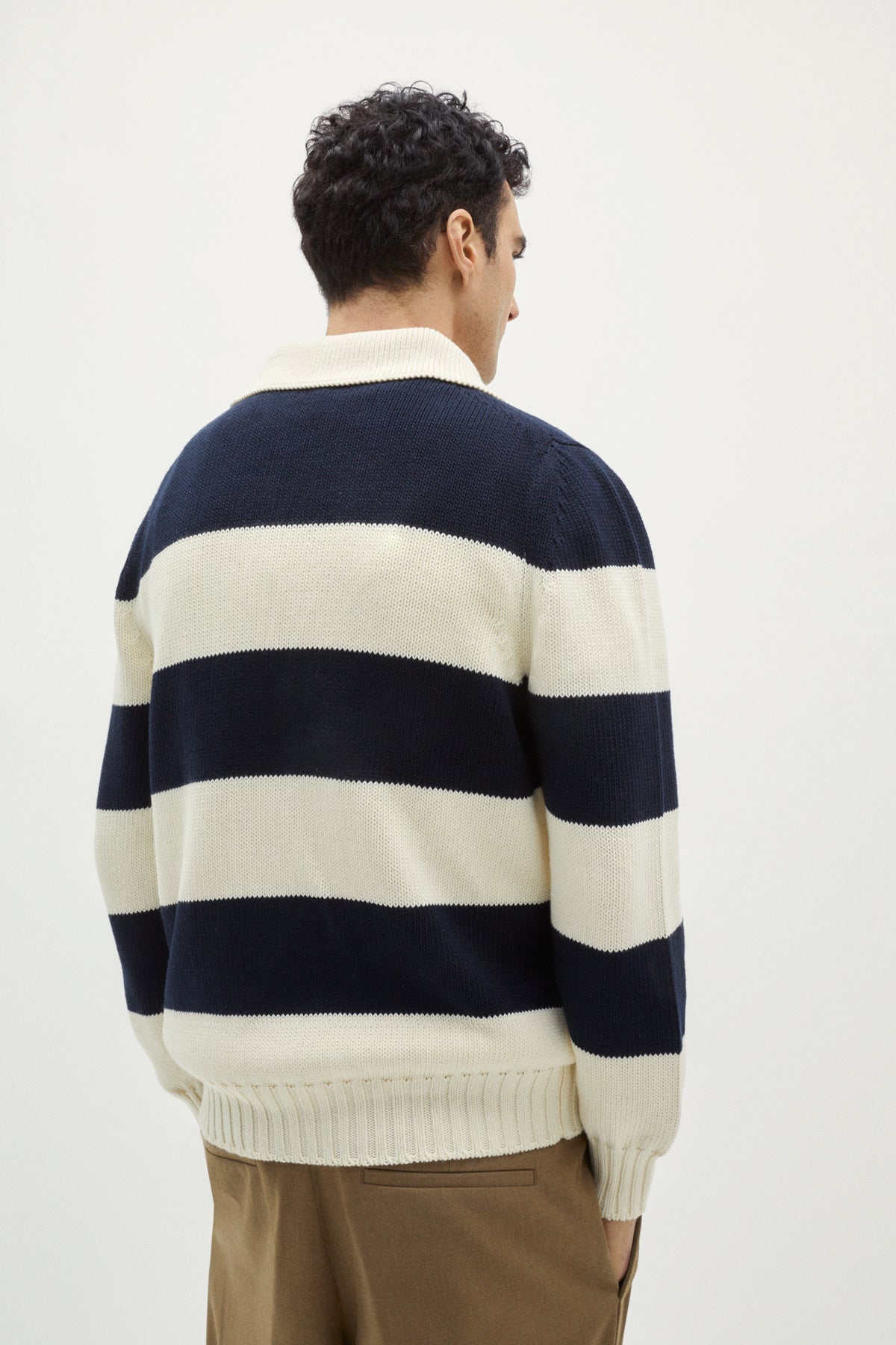 the organic cotton tricot polo stripes