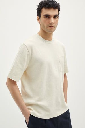 Milk White | The Linen Cotton Relaxed-fit T-shirt