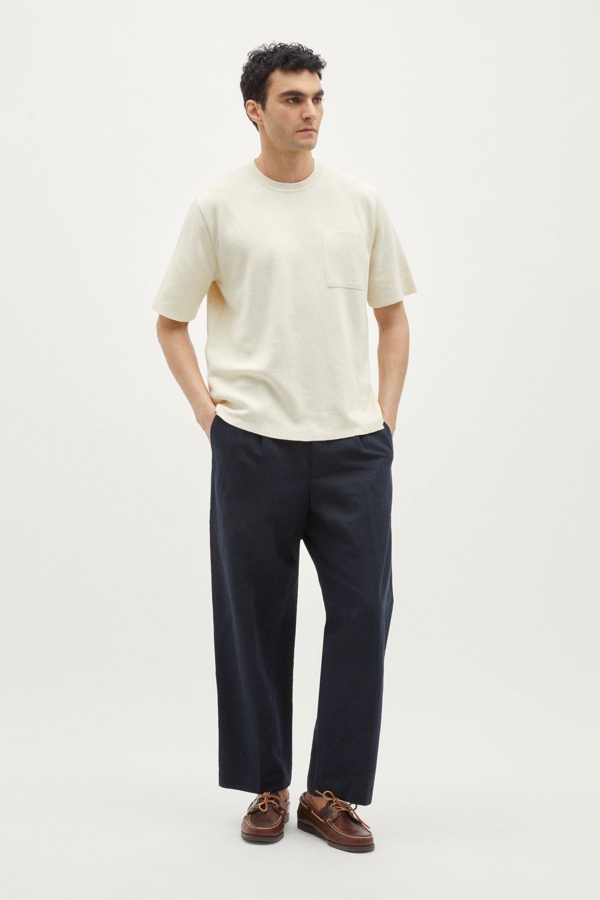 Milk White | The Linen Cotton Relaxed-fit T-shirt