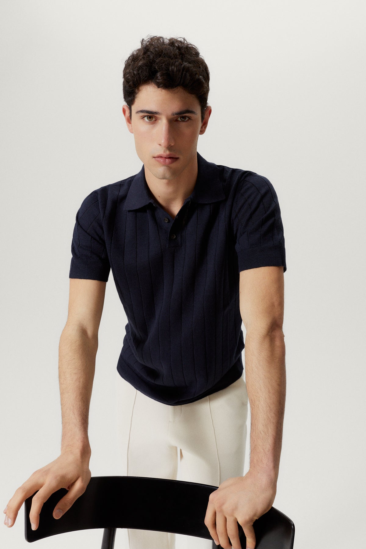 the linen cotton vintage polo blue navy