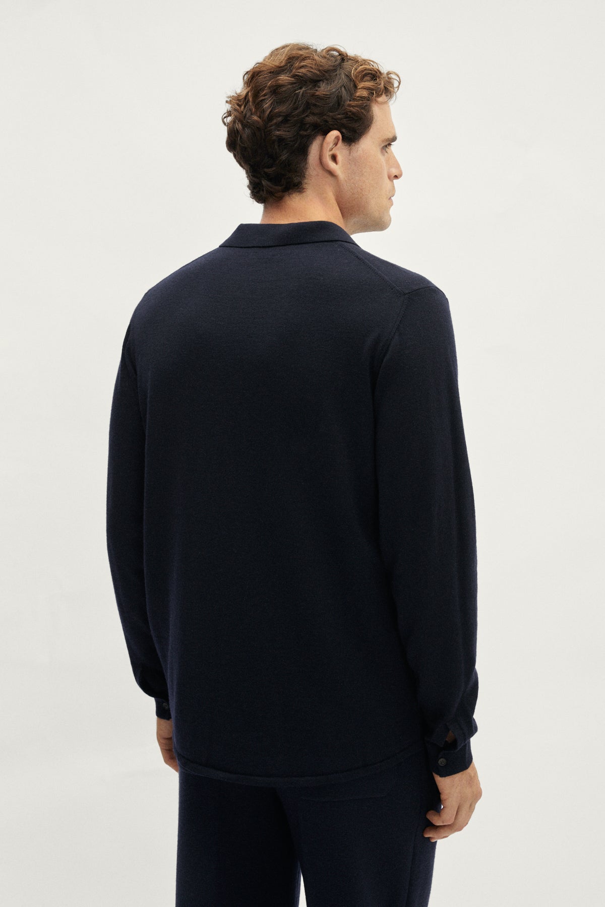 The Merino Wool Knit Shirt - blue