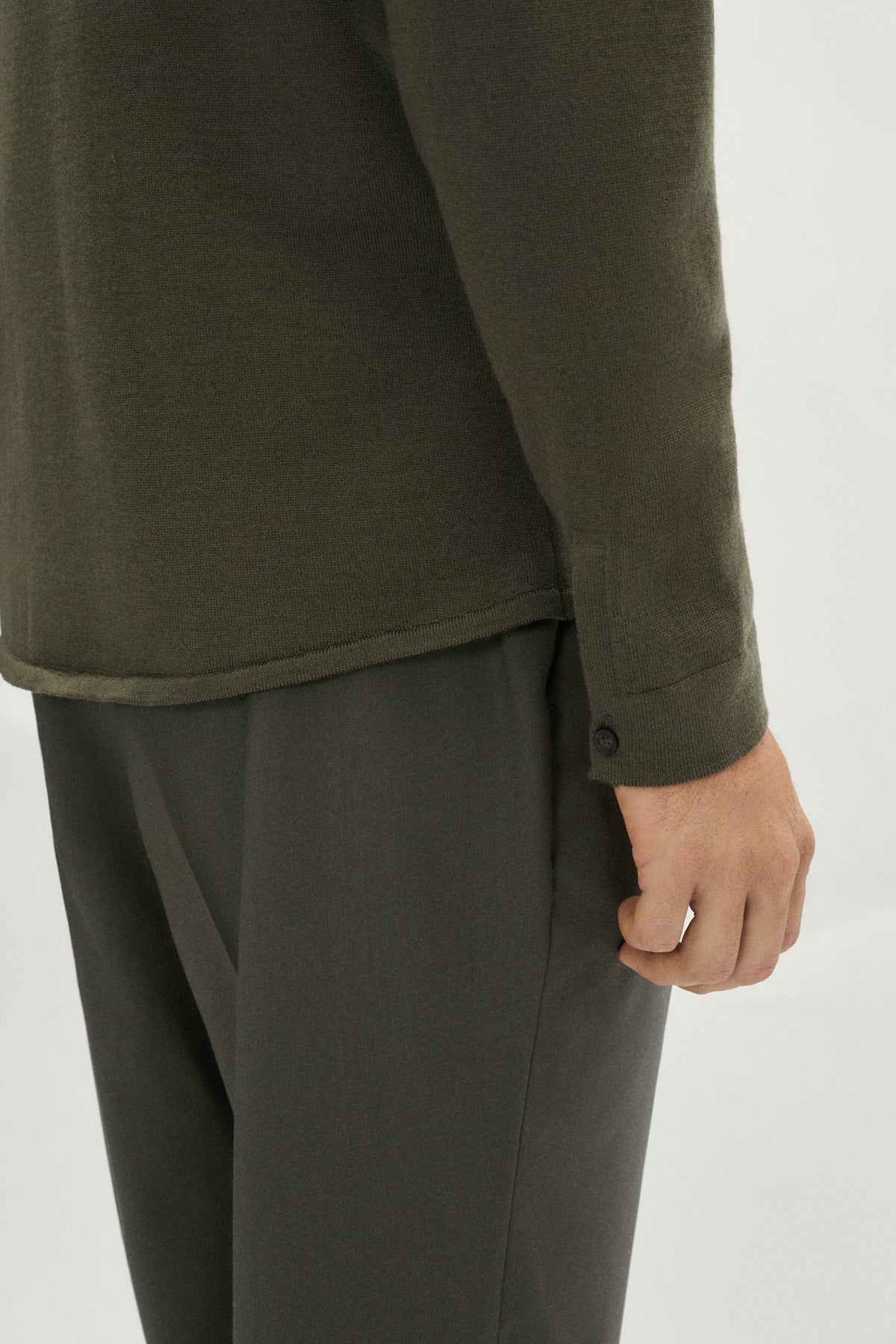 The Merino Wool Knit Shirt - green