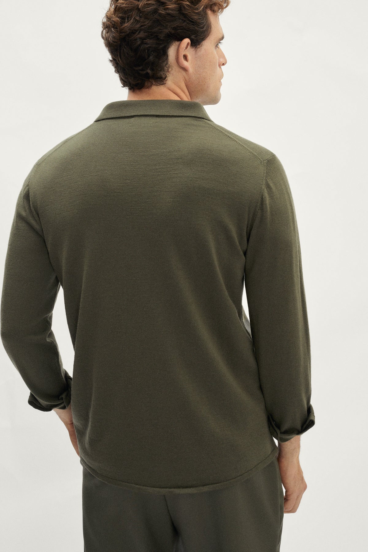 The Merino Wool Knit Shirt - green