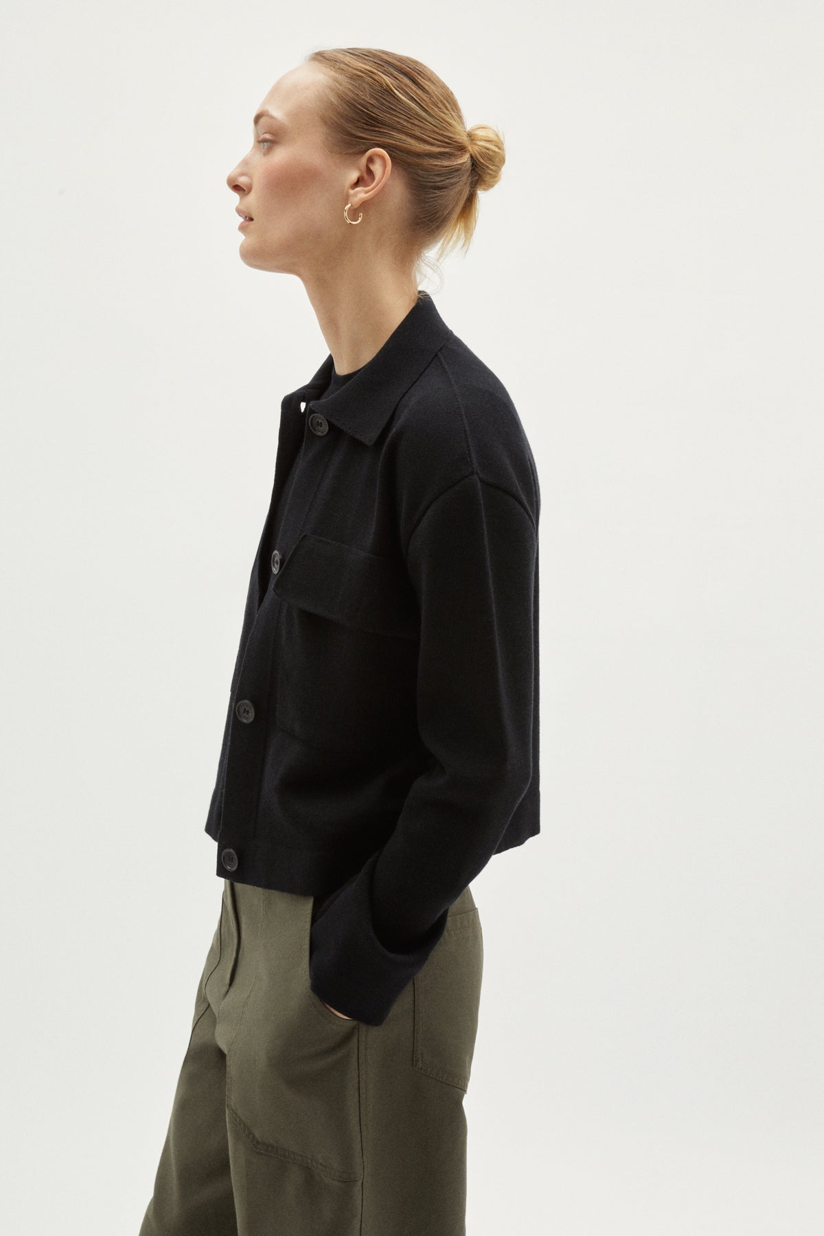 the organic cotton overshirt 2 black