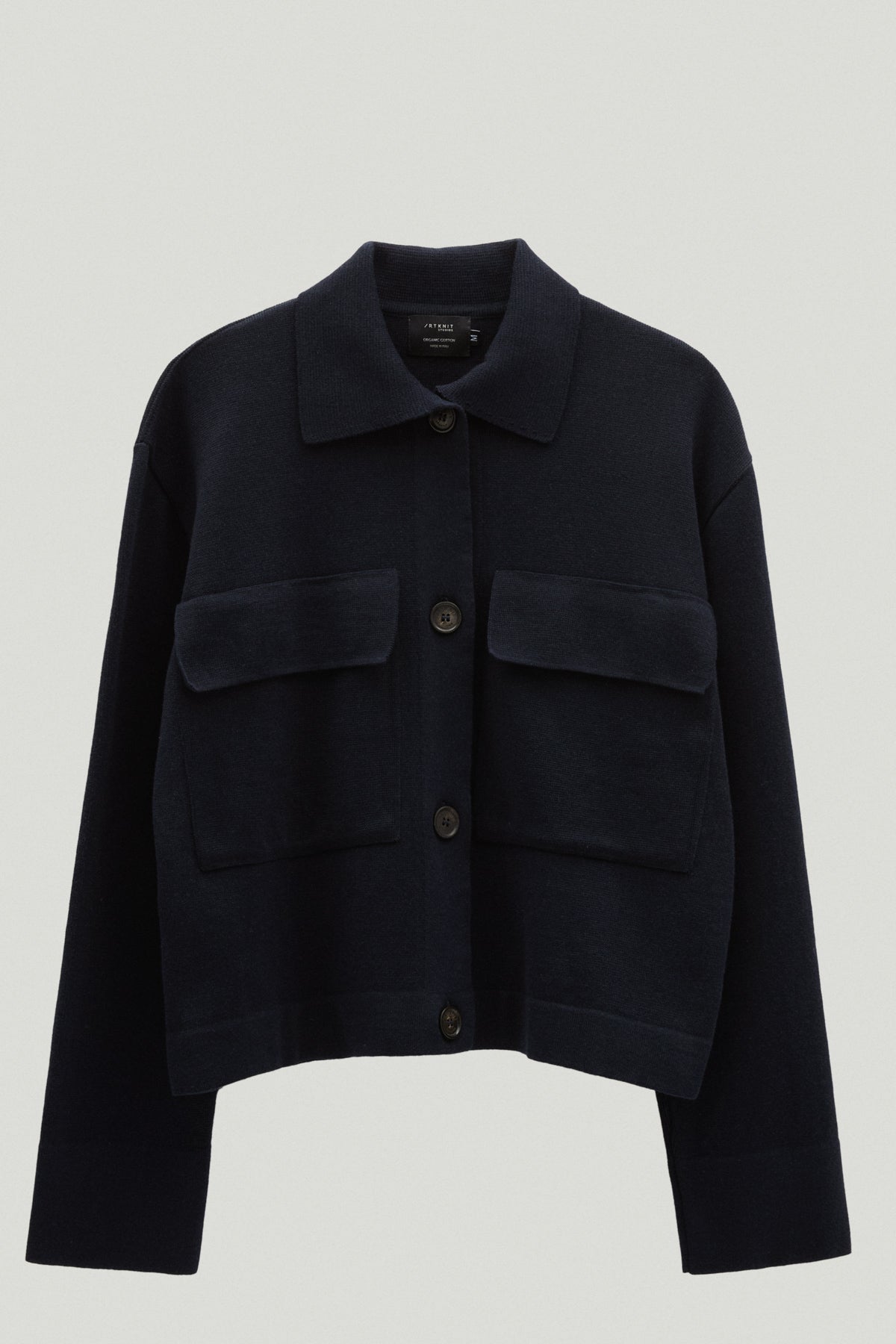 the organic cotton overshirt 2 deep blue