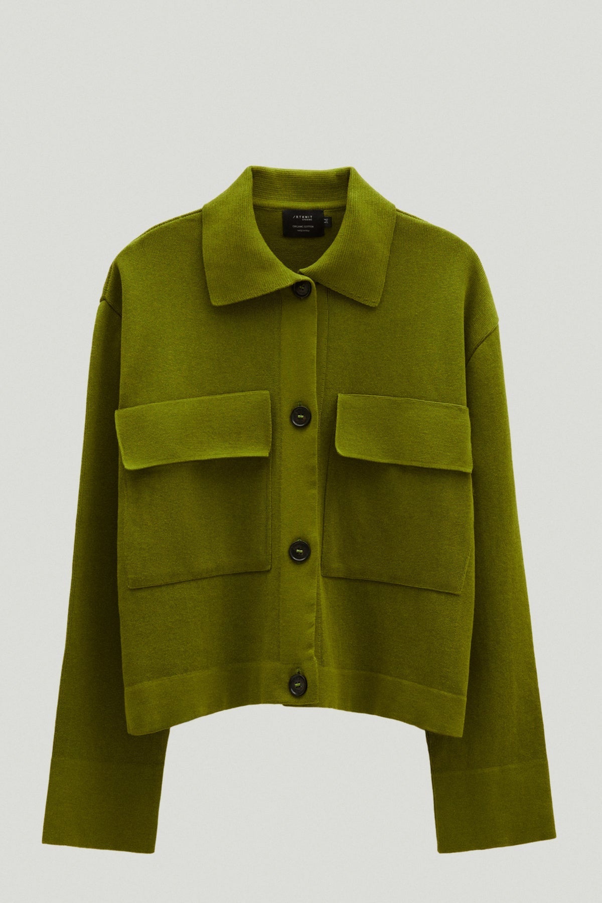 the organic cotton overshirt 2 kiwi green