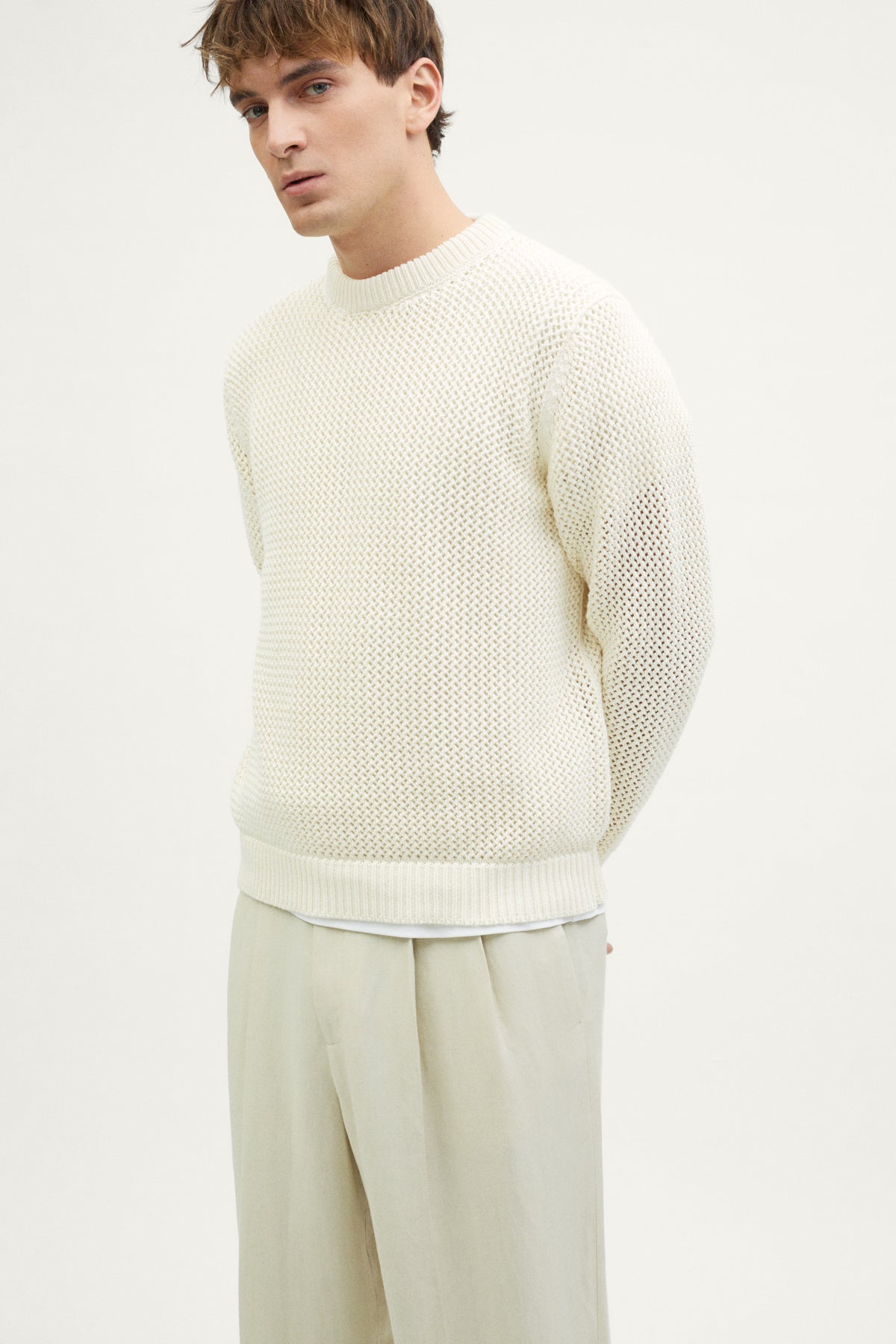 The Organic Cotton Open-Tricot Sweater