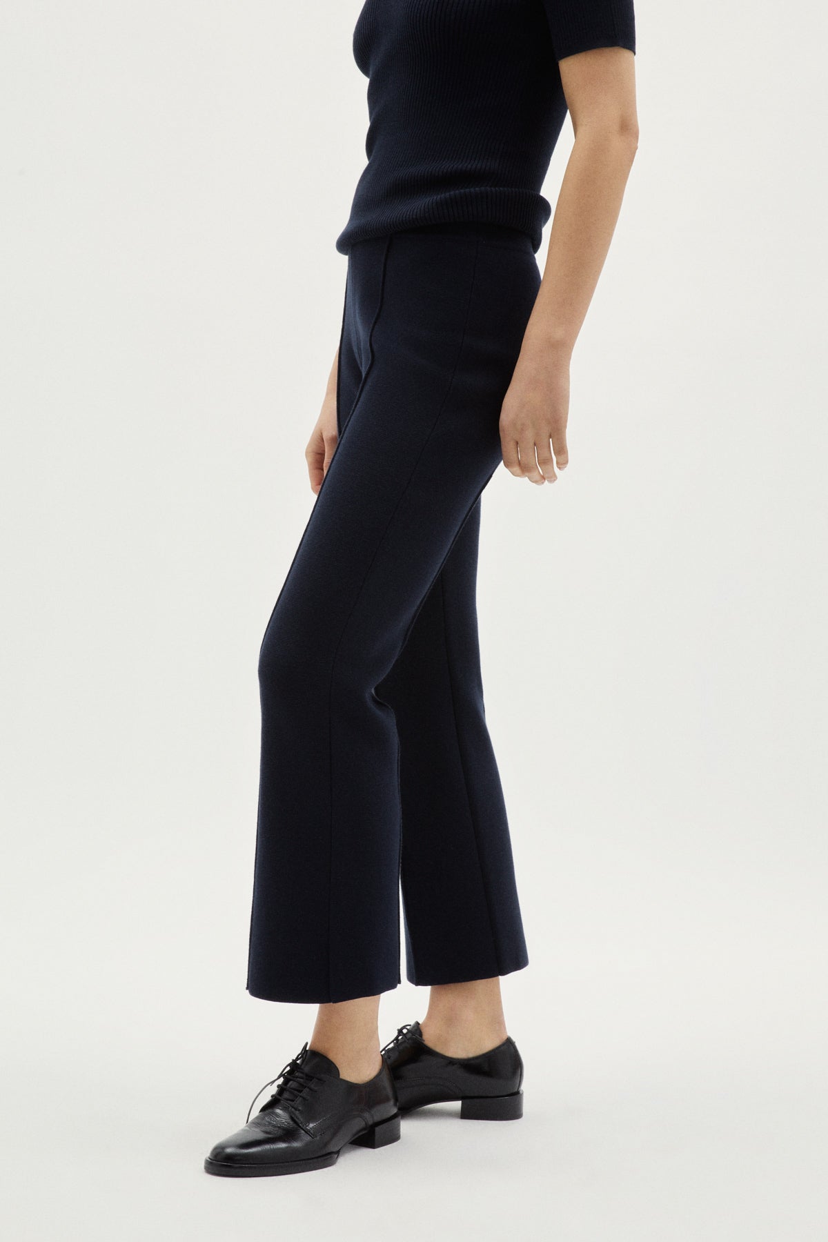 the organic cotton straight leg pants 2 deep blue