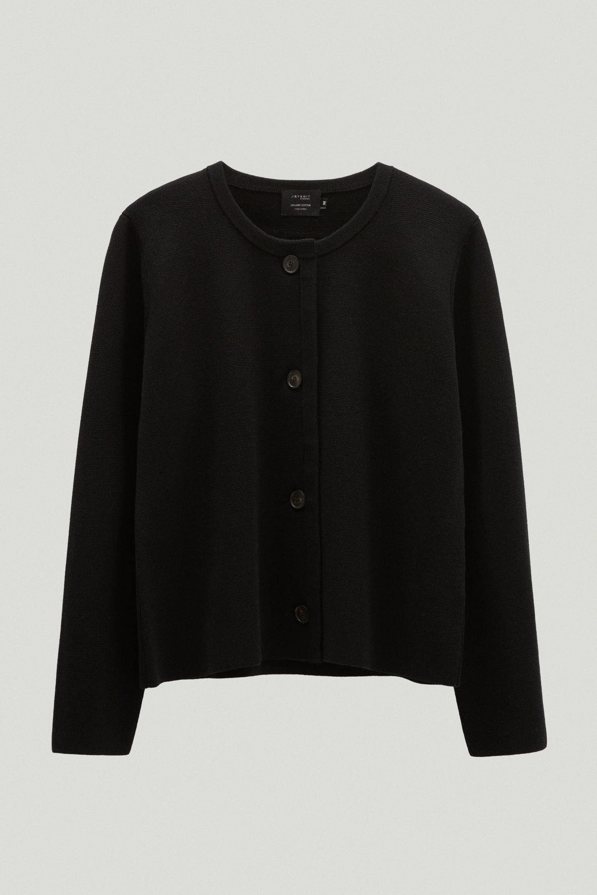 the sleek organic cotton jacket black