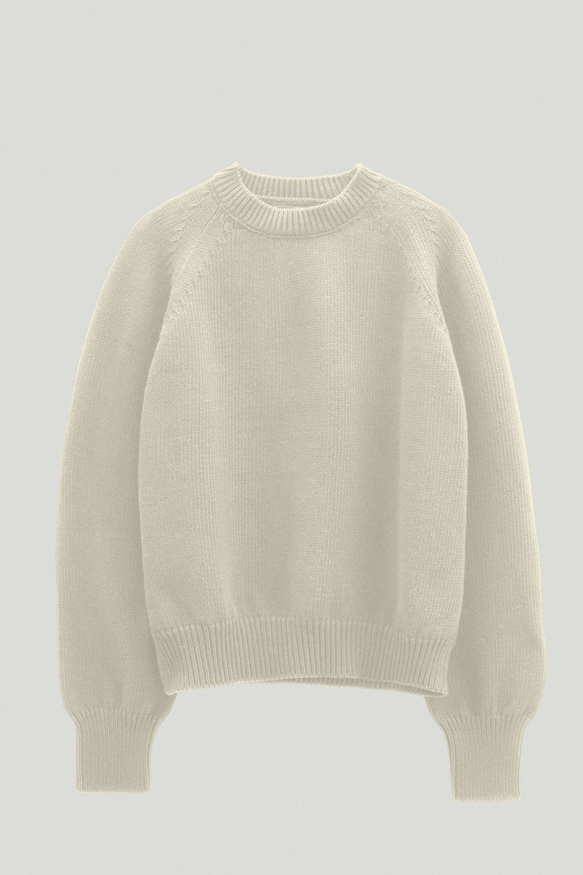 the organic cotton tricot sweater milk white