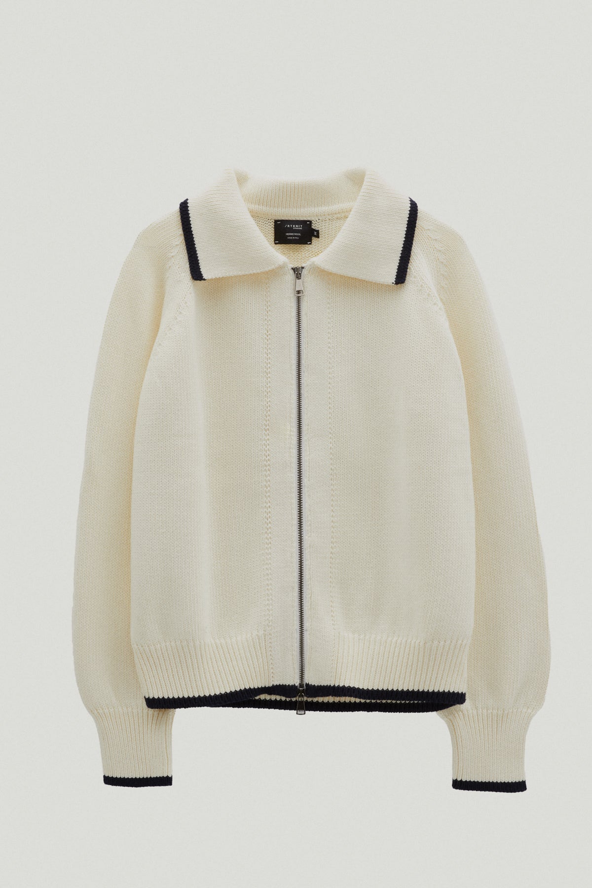 the organic cotton tricot jacket milk white