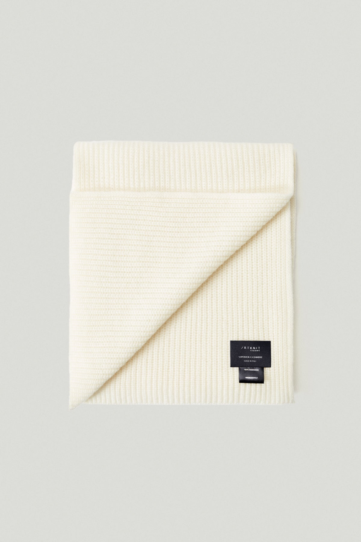 The Superior Cashmere Knit Scarf - Imperfect Version | Snow White