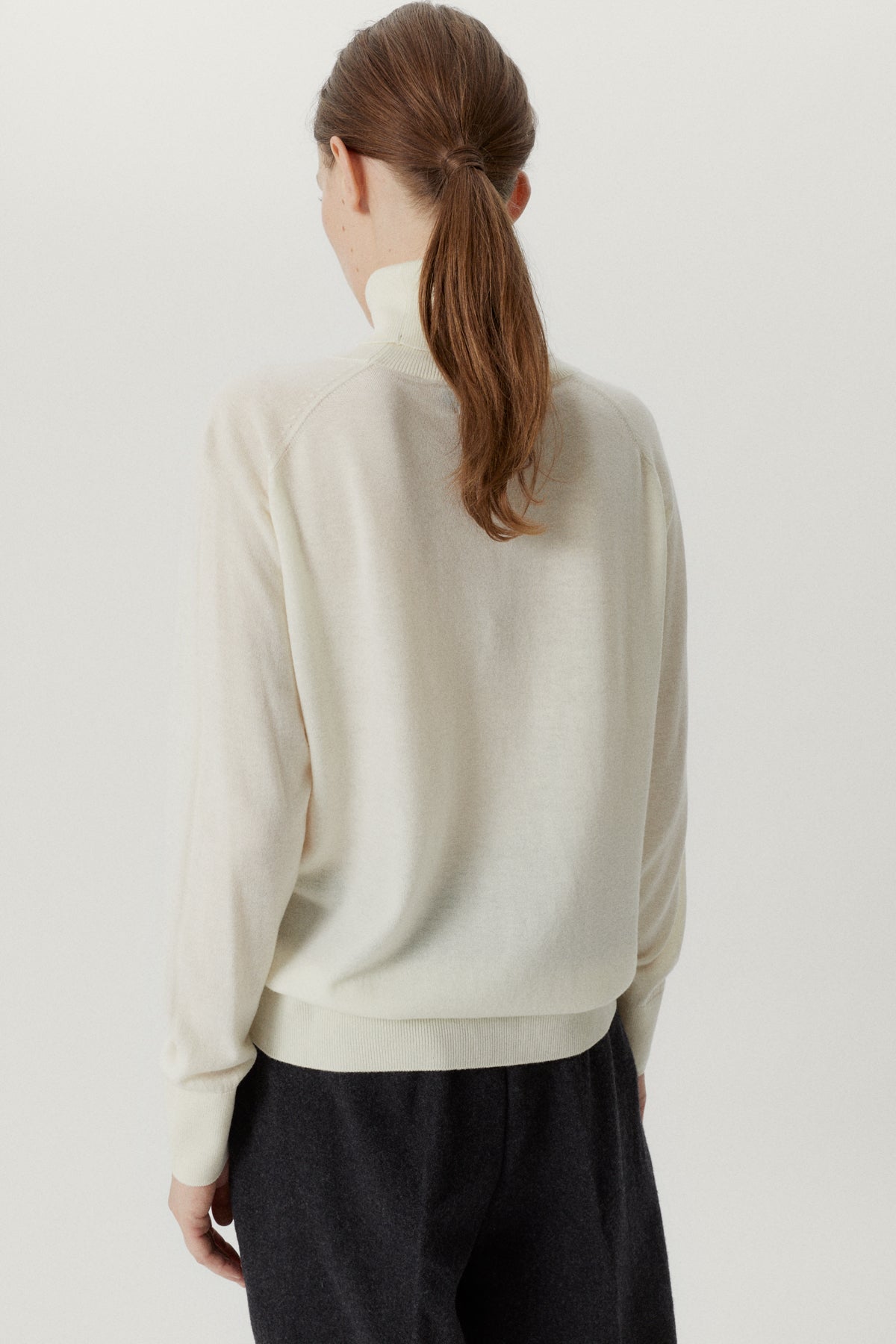 the ultrasoft wool relaxed roll neck natural white