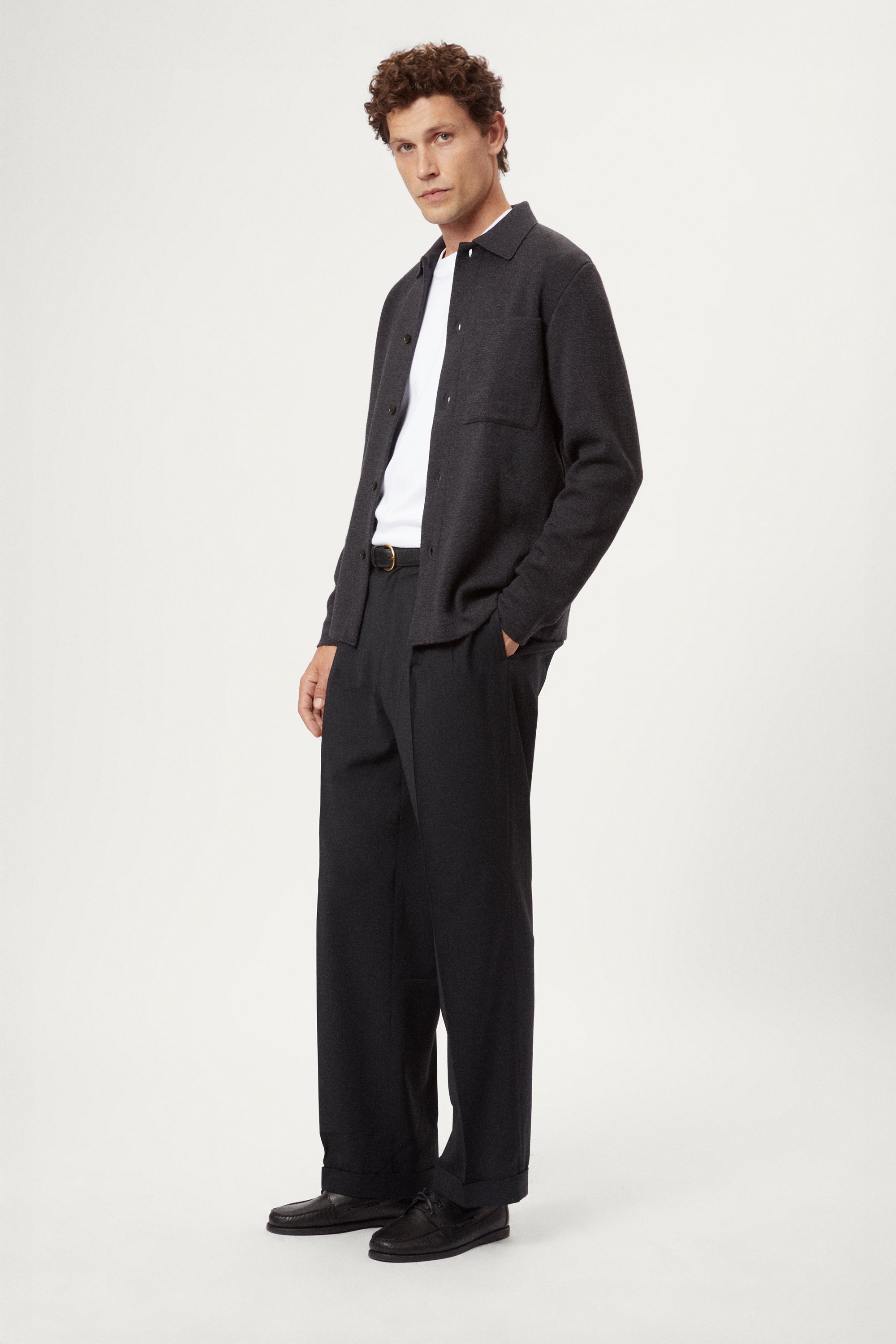 The Merino Wool Overshirt grey