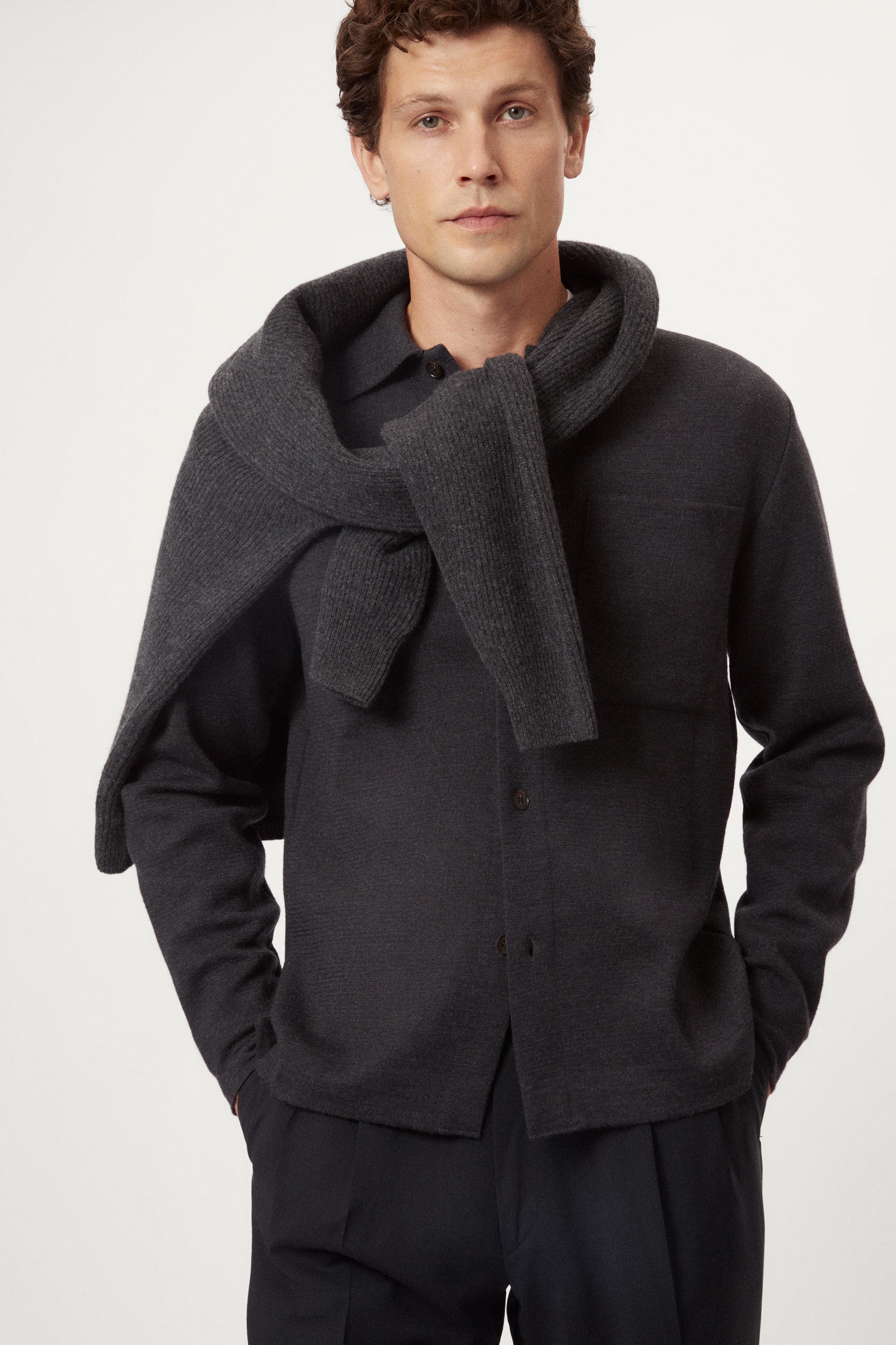 The Merino Wool Overshirt grey