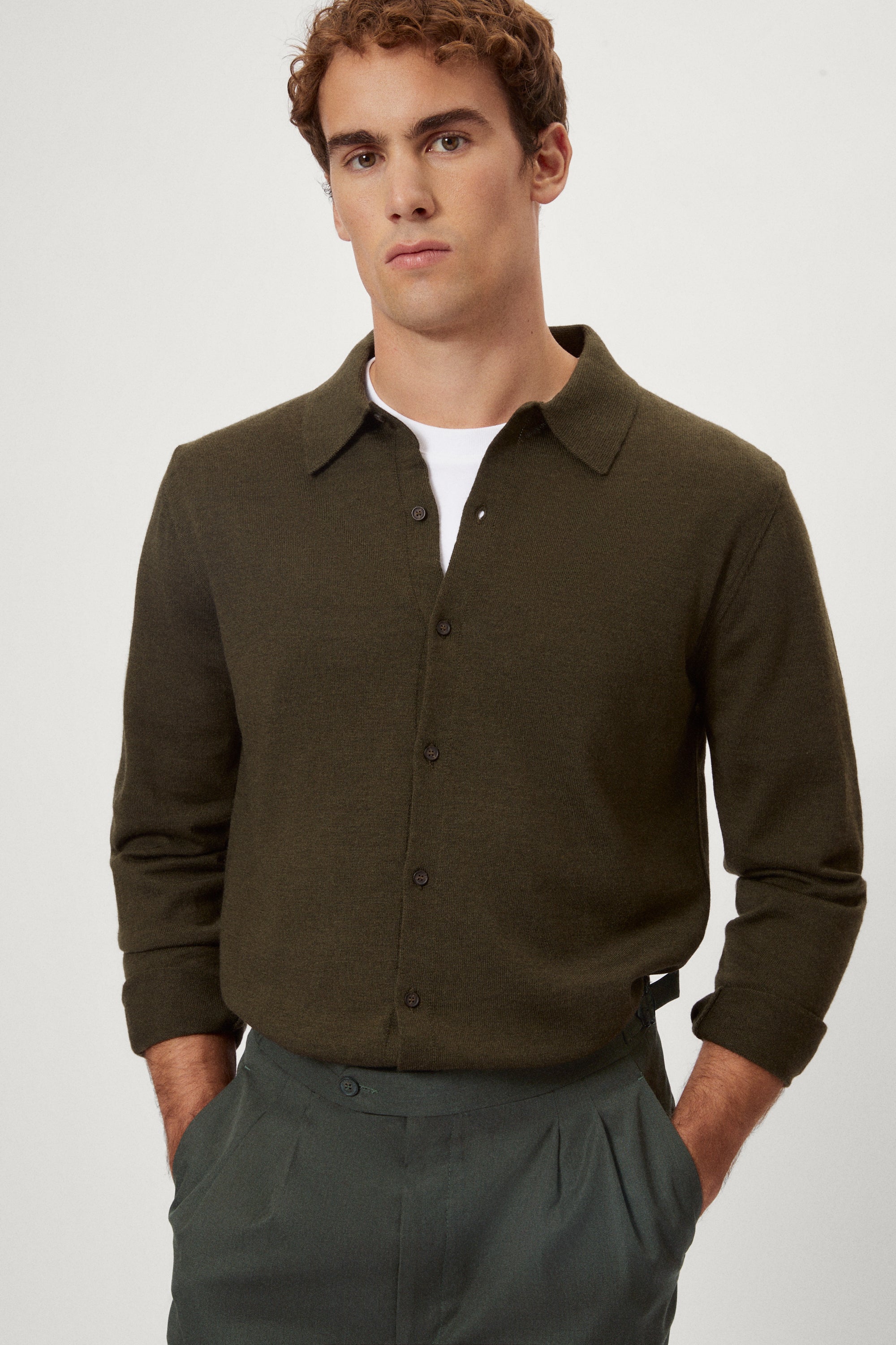 Camicia in Lana Merino