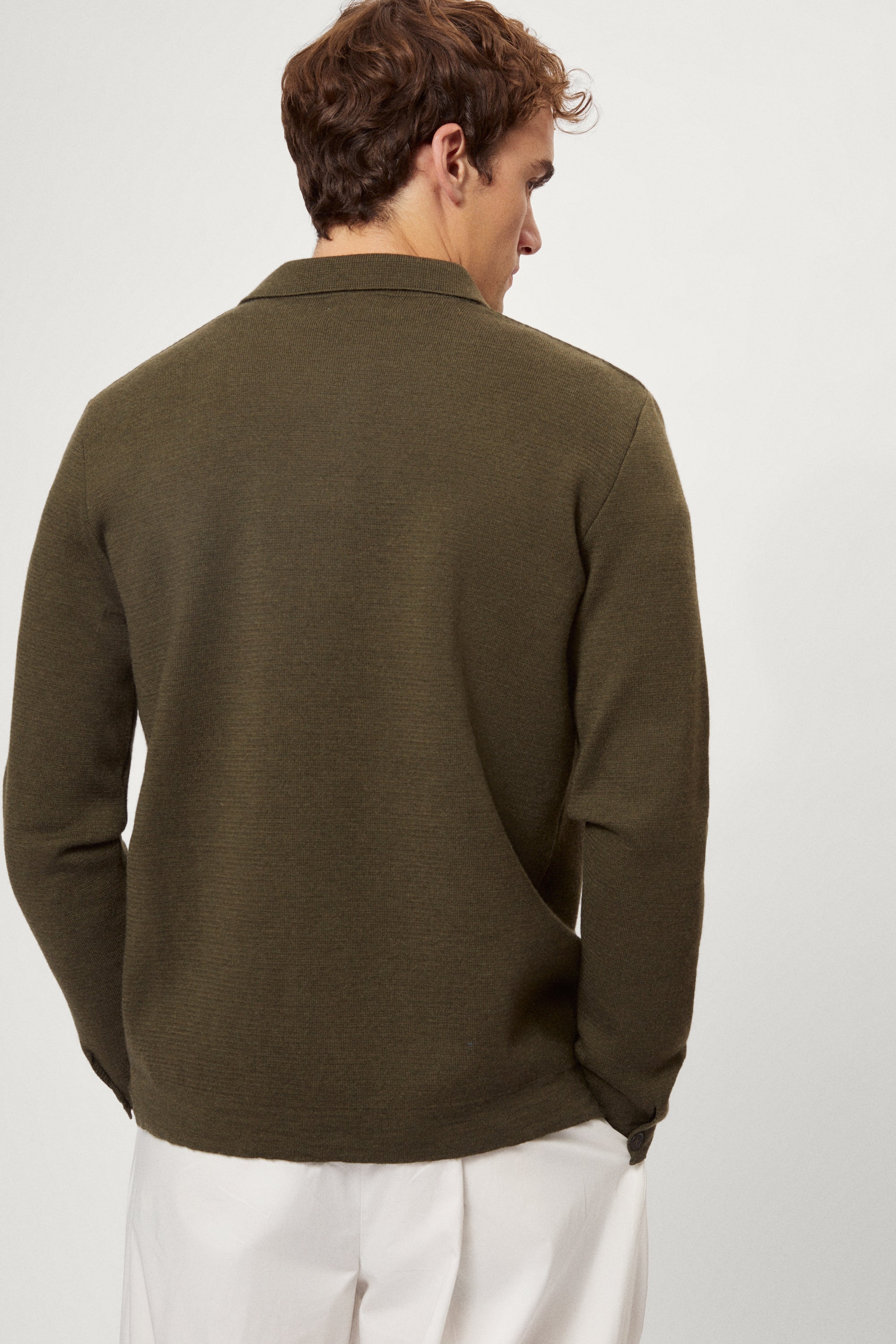 The Merino Wool Overshirt green