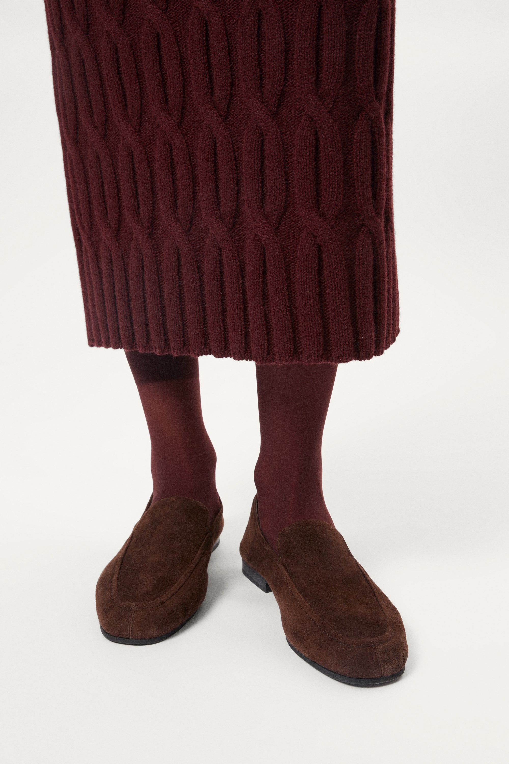 The Woolen Cable Knit Skirt