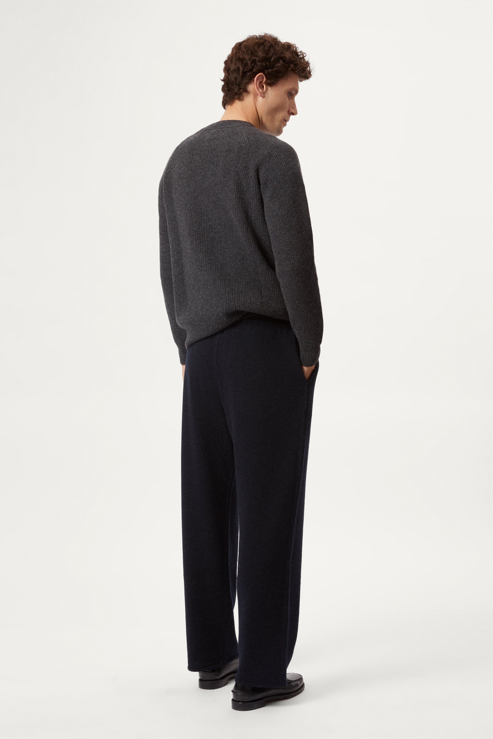 Pantaloni in Maglia in Lana Cardata