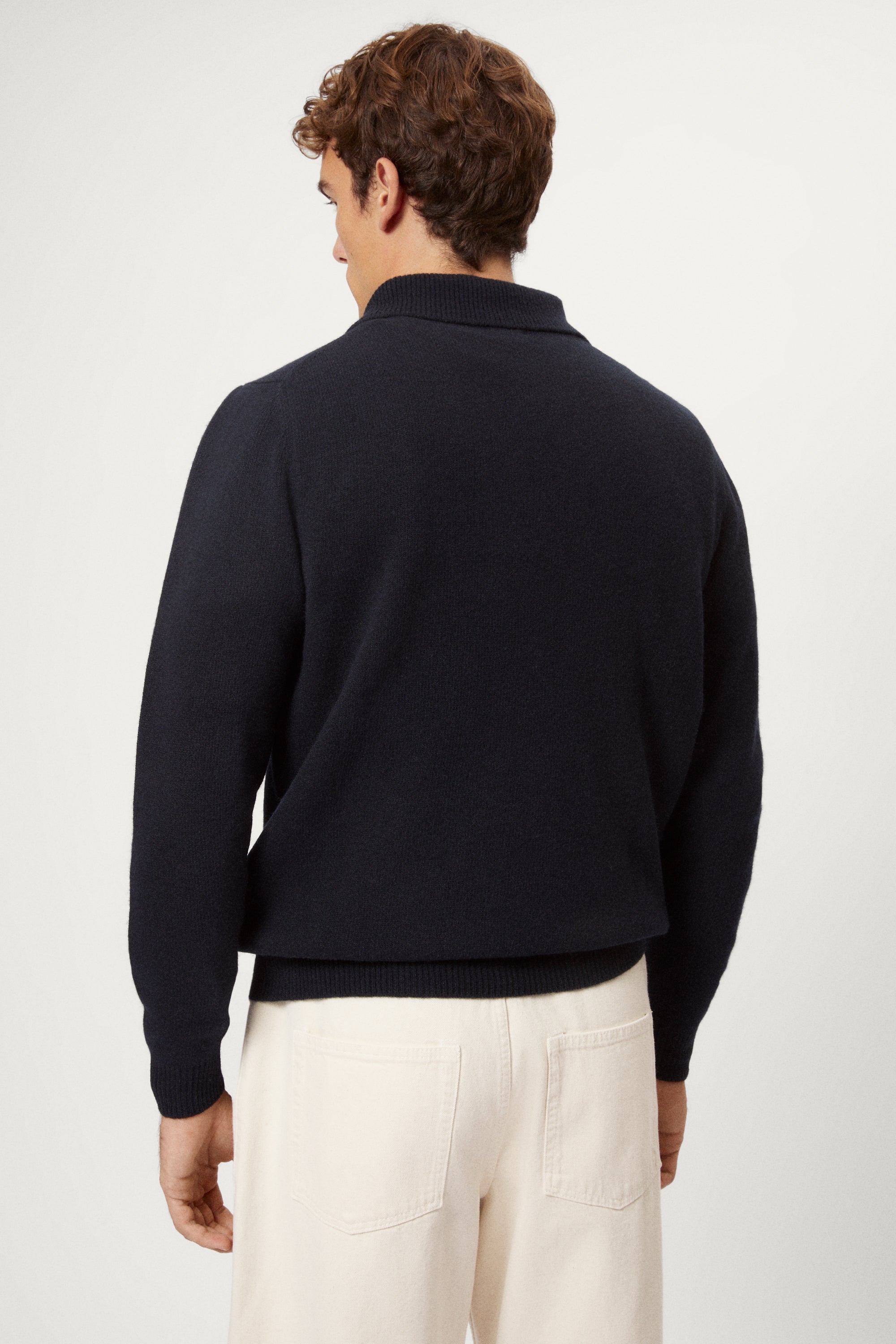 Rundhals-Polo aus Wolle