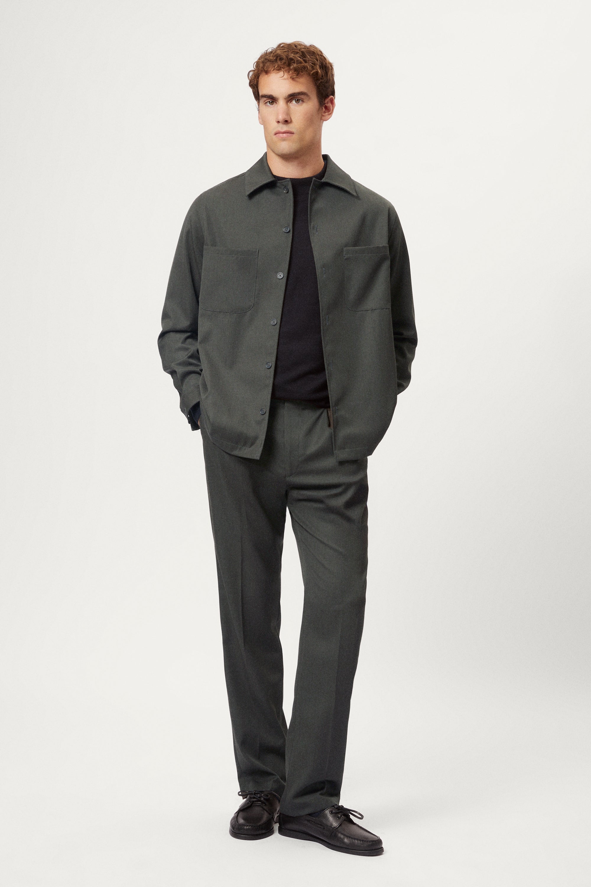 Surchemise en Laine Sergée