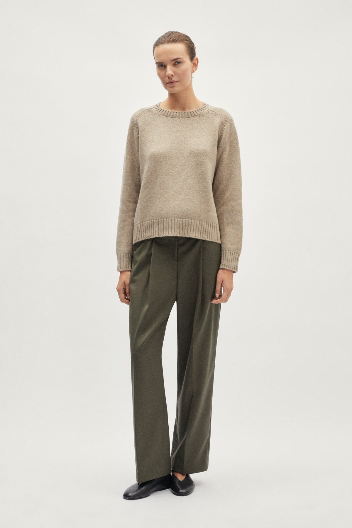 The ReCashmere Crew Neck Sweater- camel