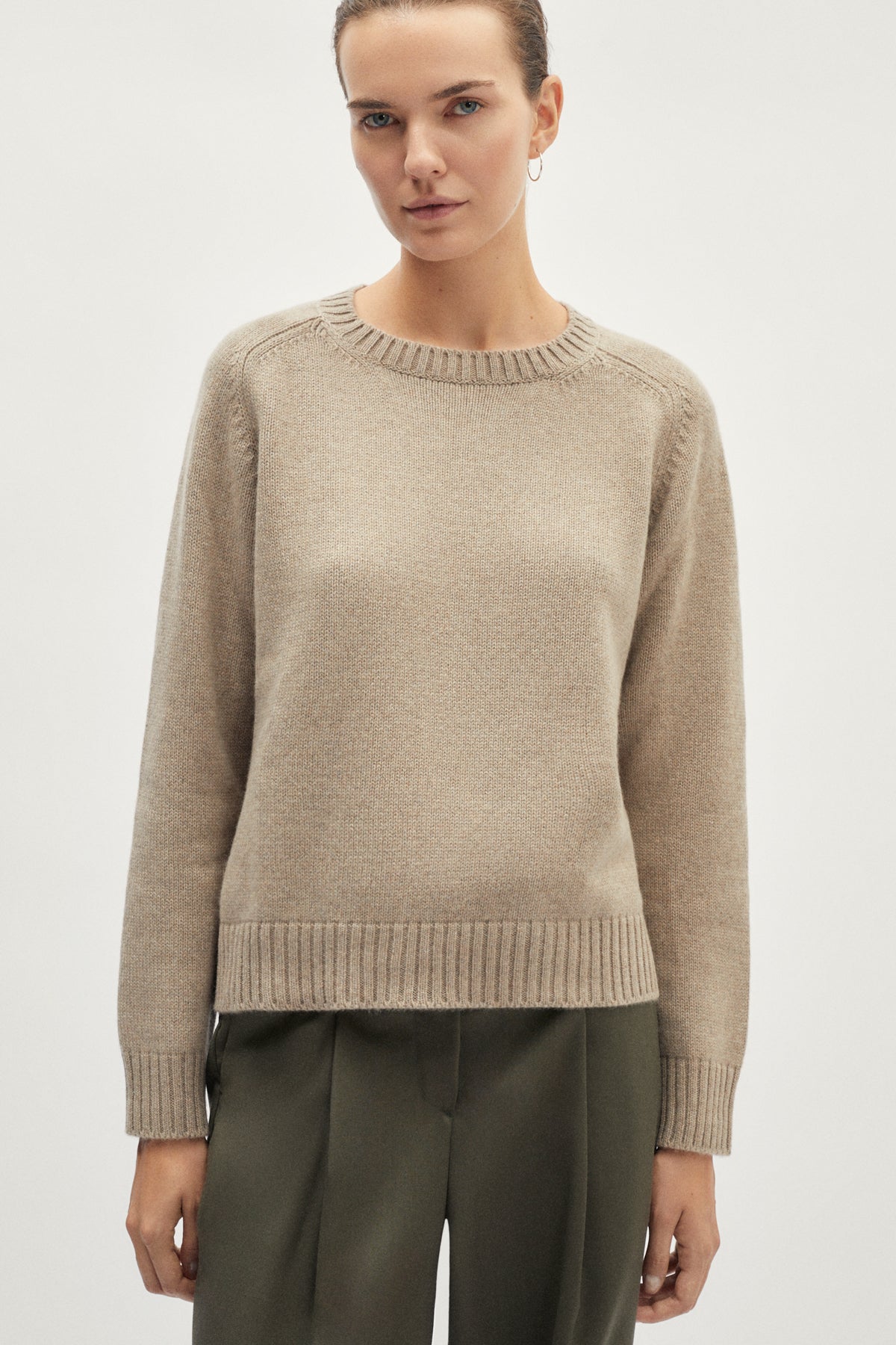 The ReCashmere Crew Neck Sweater- camel