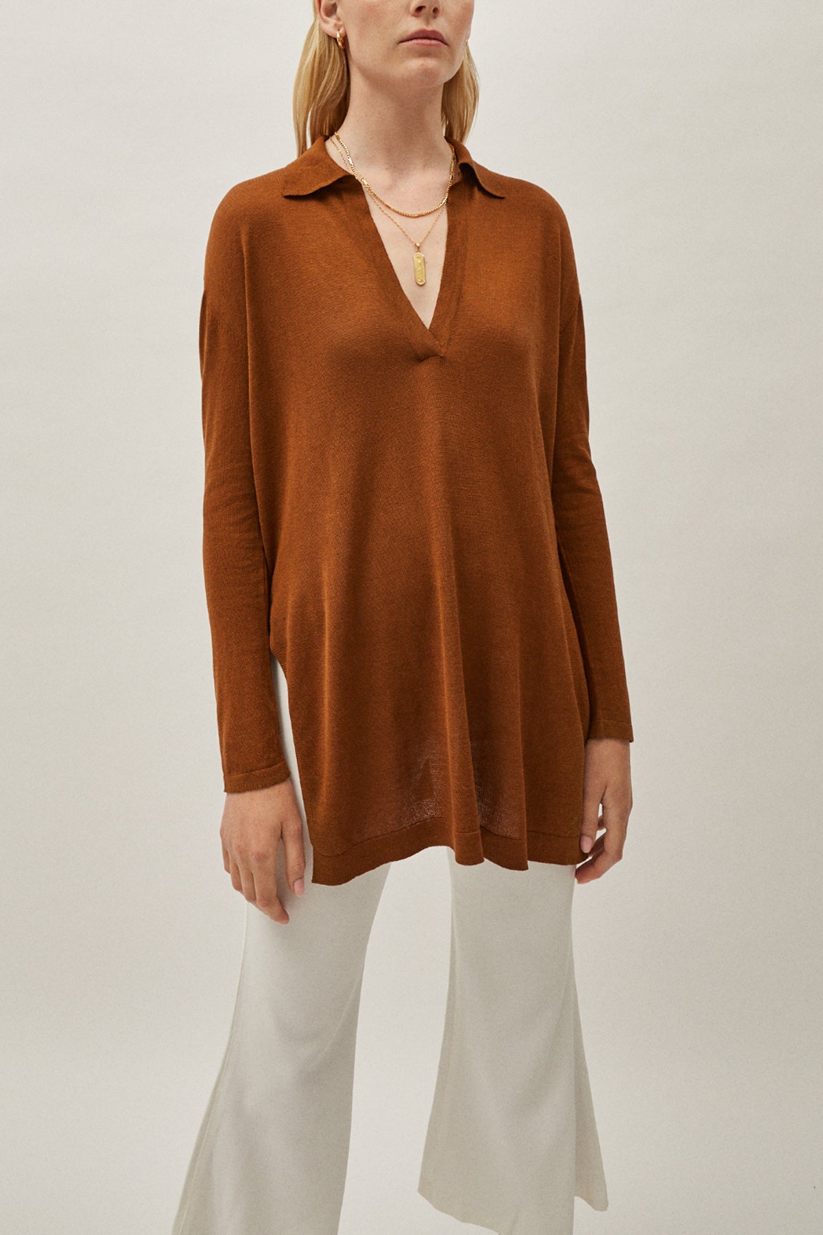 Brick Brown | The Silk Cotton Tunic – Imperfect Version