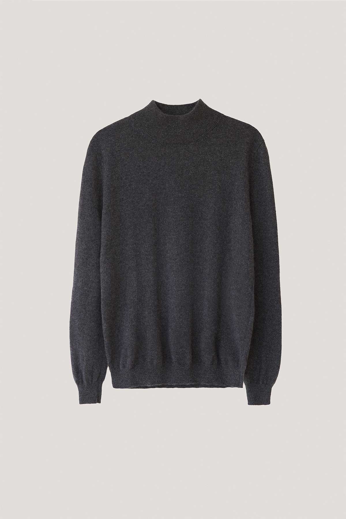 The High-Neck Cashmere - Imperfect Version | Anthracite Grey