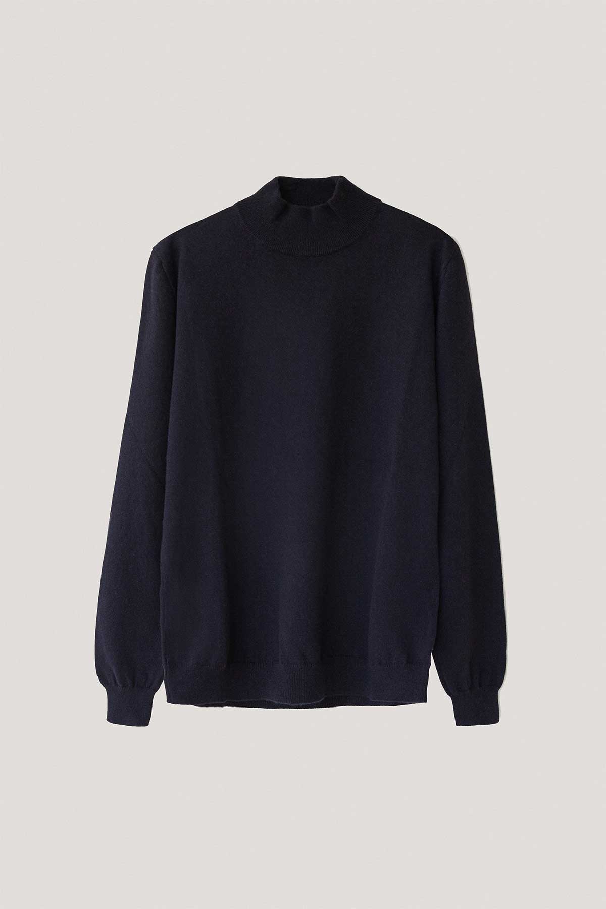 The High-Neck Cashmere - Imperfect Version | Blue Navy