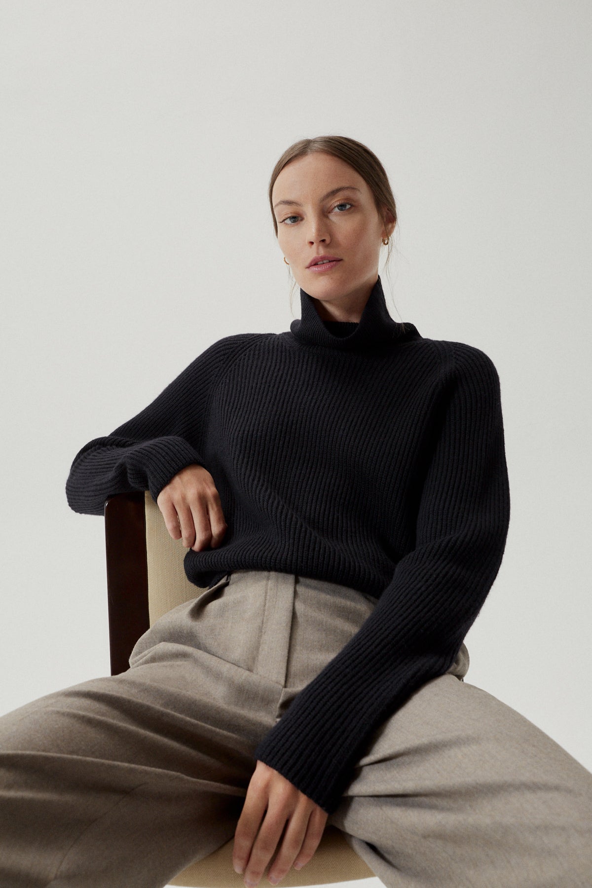 The Merino Wool Cropped High-Neck