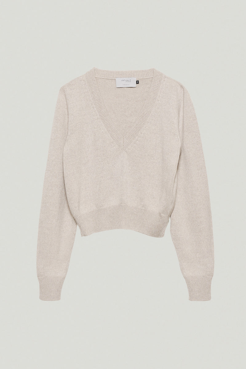 Pearl | The Cropped V-Neck Sweater – Imperfect Version
