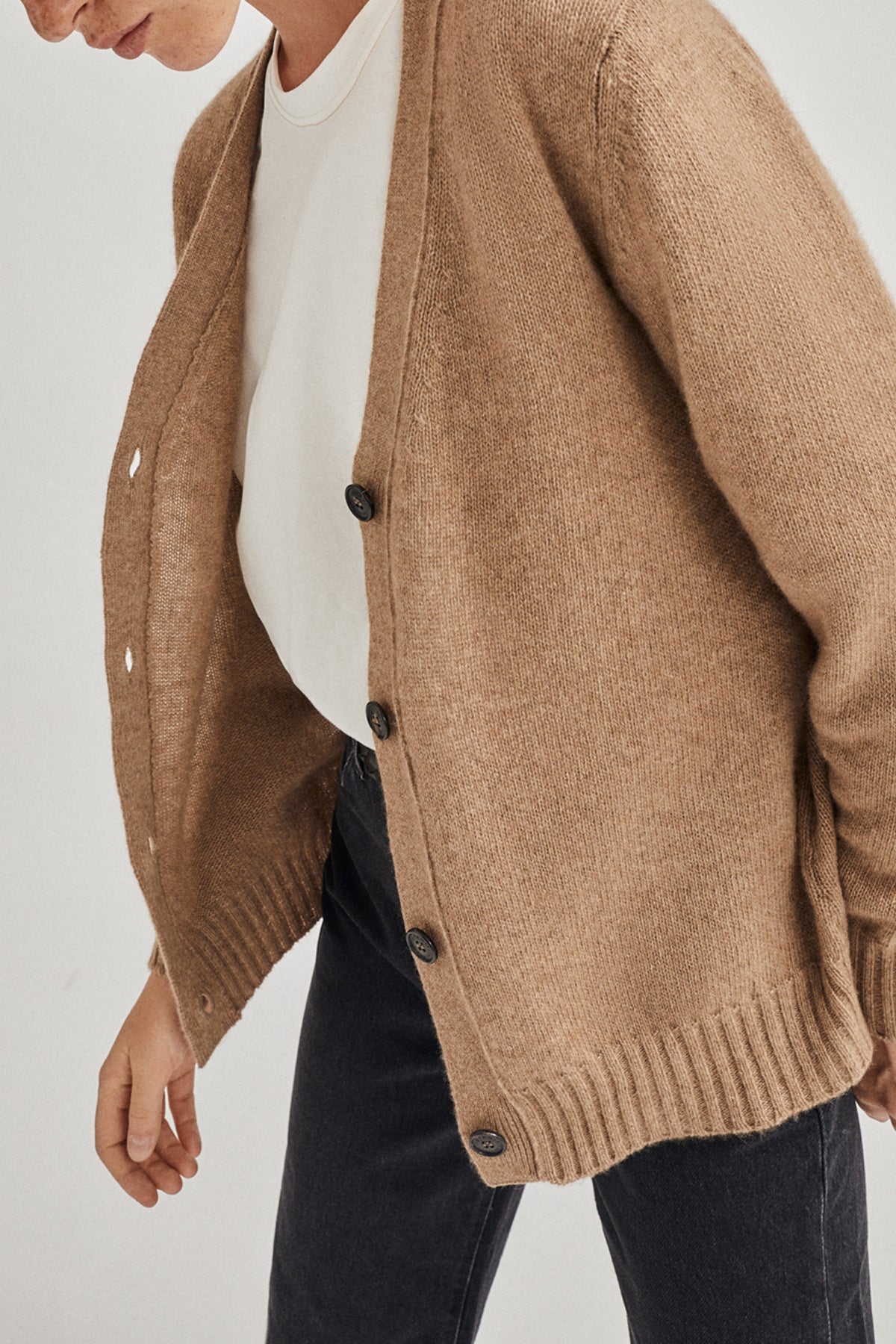 The Upcycled Cashmere Cardigan - Imperfect Version | Camel