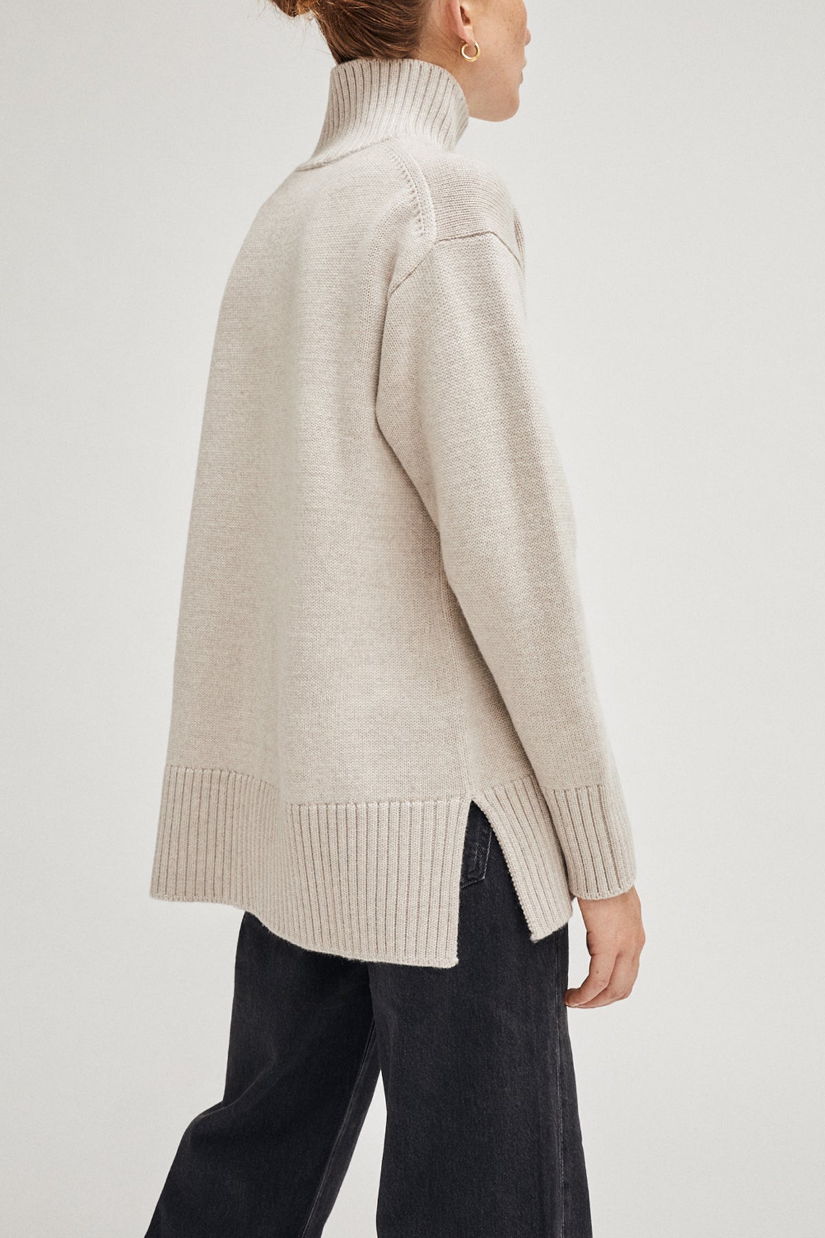 The Merino Wool Oversize High-Neck - Imperfect Version | Pearl