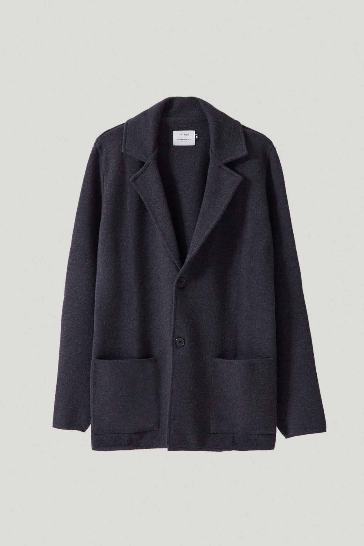 the boiled wool blazer imperfect version anthracite grey