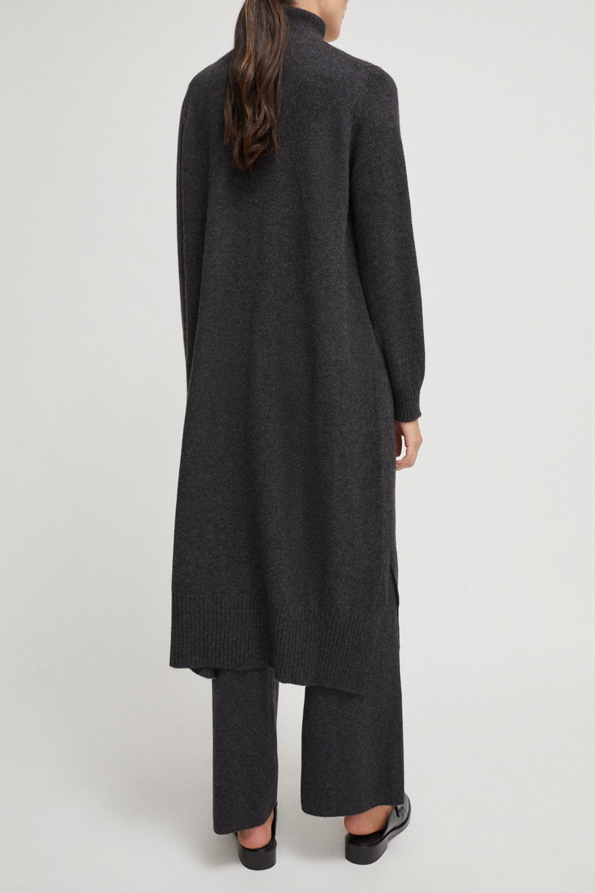 Superior Cashmere Long cardigan - Imperfect Version | Anthracite Grey