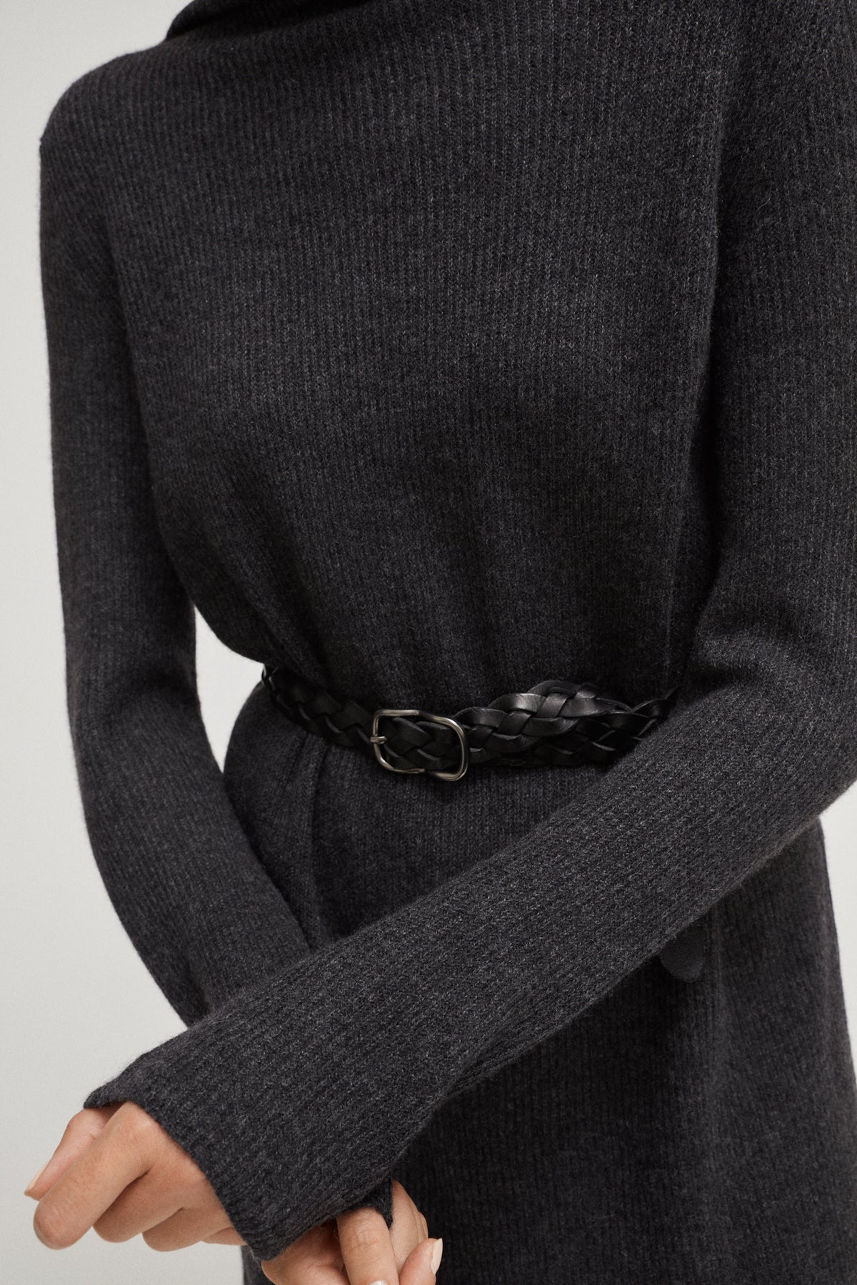 The Cashmere Long Dress - Imperfect Version | Anthracite Grey