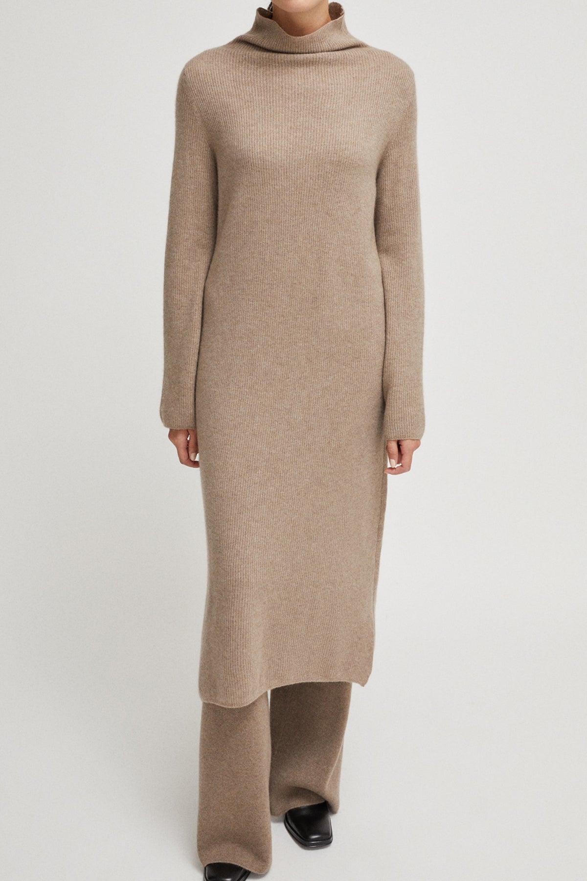 The Cashmere Long Dress - Imperfect Version | Camel